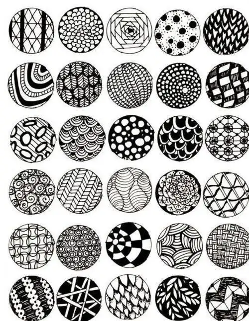 图案构成肌理素材,黑白装饰画必备97有关黑白装饰画点线面图案的内容