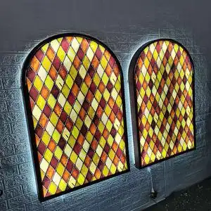 铁艺假窗户客厅背景墙装饰灯过道广告牌展示牌定制壁挂广告灯箱