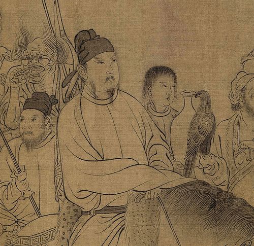 李公麟西岳降灵图卷国画人锇酌璩ぞ宋画古画复制画临摹画稿装饰