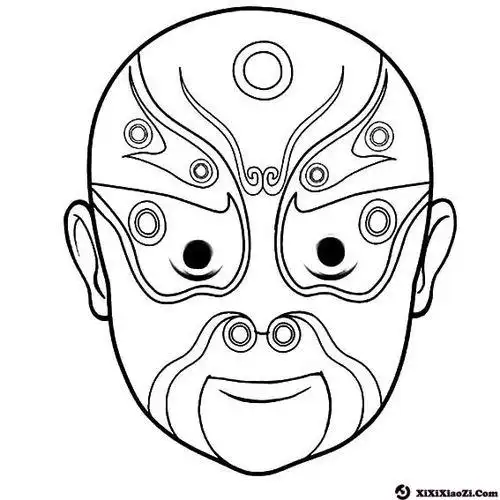 简笔画脸谱儿童简笔画脸谱