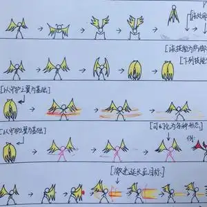 翻纸画空白连环画纸手翻画火柴人格斗动画表白翻页分镜作业本教程