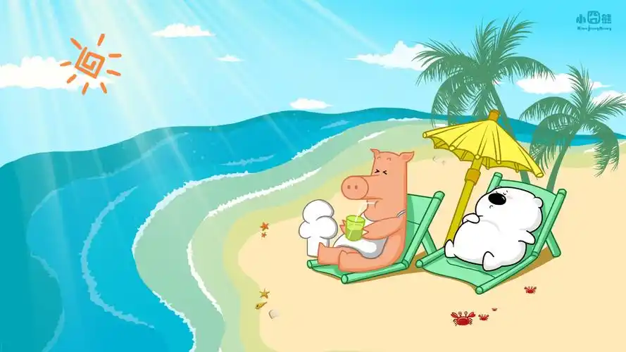 小囧熊可爱卡通电脑桌面壁纸高清大图预览1920x1080_卡通动漫下载_美