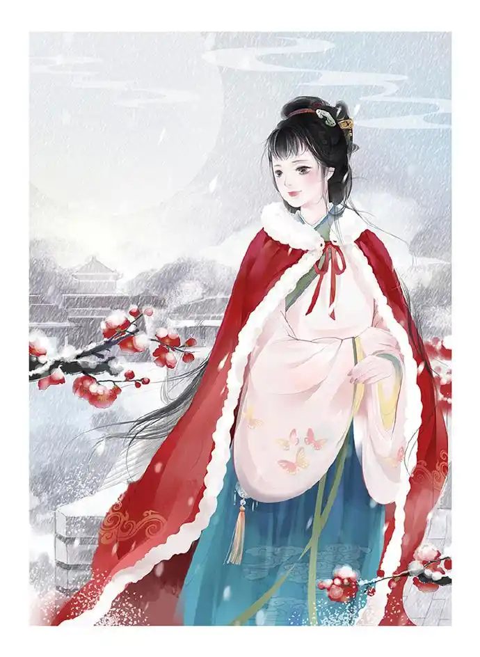 37张古风插画手绘人物唯美古风女子插画壁纸图片