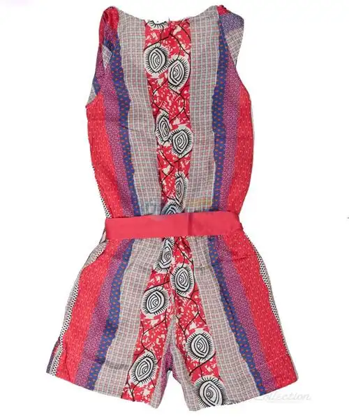 太平鸟collection夏季女装花形连身裤ag1020007 红色 m