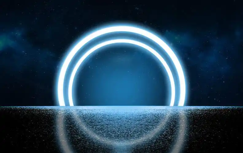 炫酷科技光环发光舞台背景