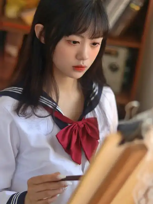 拾花摄少女日系jk校服约拍校园风可爱写真