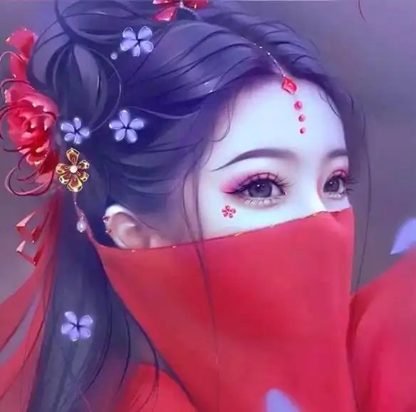 古风美女何时最美?或许就在那红衣素裹时将女性唯美主义进行到底