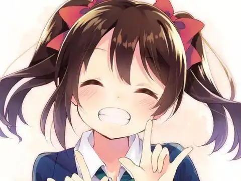 女生笑起来会眯着眼就是可爱,动漫美女眯眼浅笑极致迷人