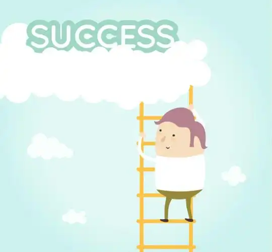 攀爬云梯卡通人物矢量素材,素材格式:ai,素材关键词:男子,人,成功