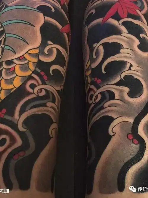 传统半甲花臂7分袖