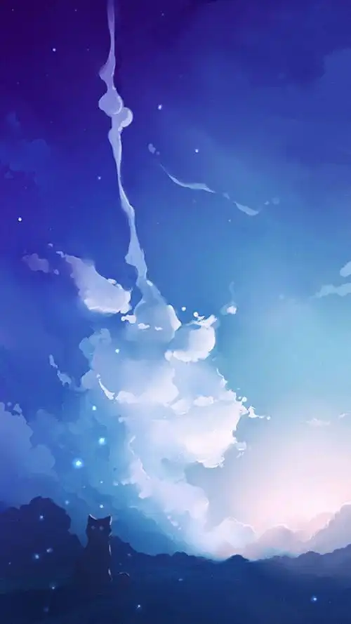 当前素材:蓝色星空h5背景