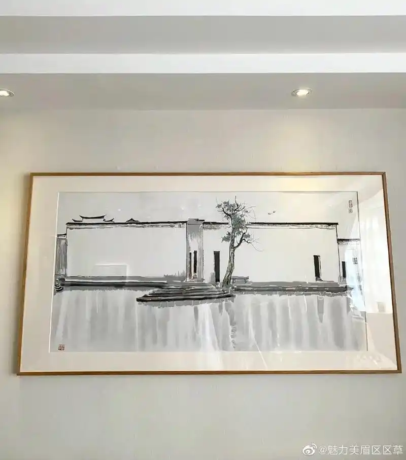 喜欢的几张中国画吴冠中先生的作品总是妙趣横生在布局用色空间处理上