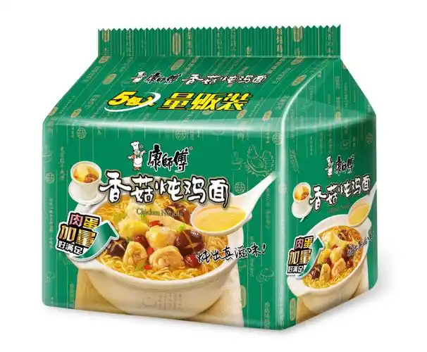 康师傅香菇炖鸡面方便面泡面110g*5包袋装 泡面5连包