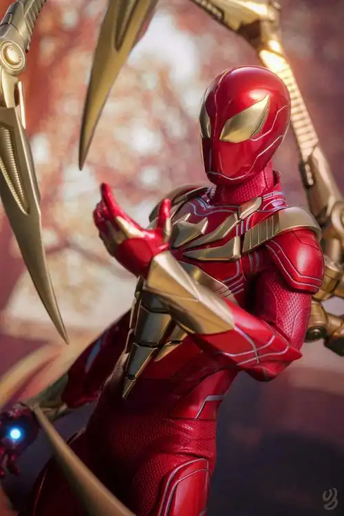 《漫威蜘蛛侠》蜘蛛侠(钢铁蜘蛛装甲战衣)1:6比例珍藏人偶实物图