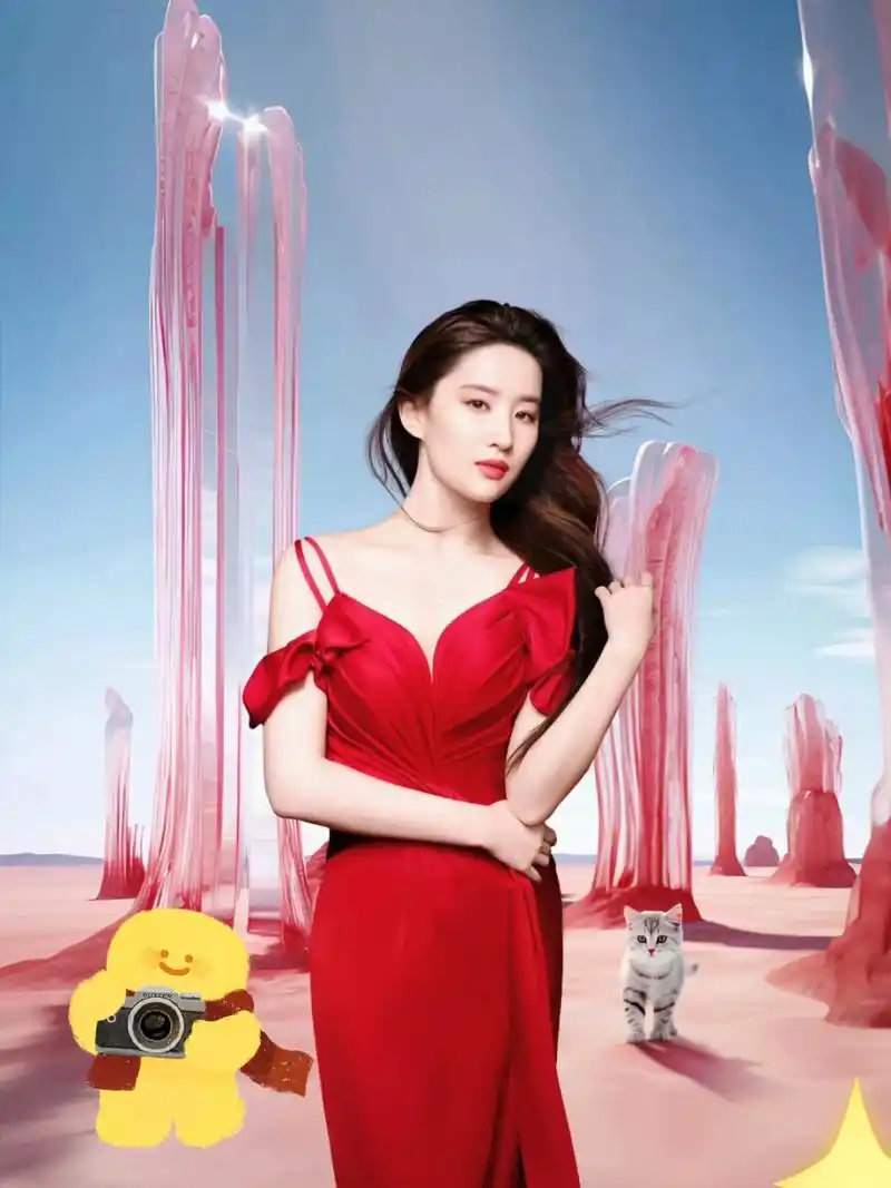 刘亦菲姐姐的红裙穿搭来啦! 刘亦菲这组真的太美啦!