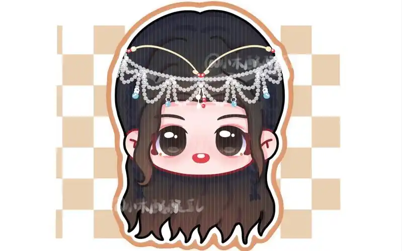 「绘画过程」q版大头 |杨颖