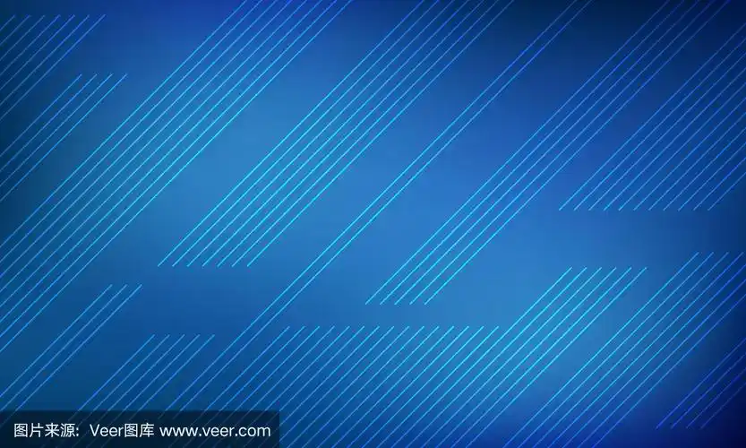 深蓝色渐变模糊背景与对角线平行线运动.