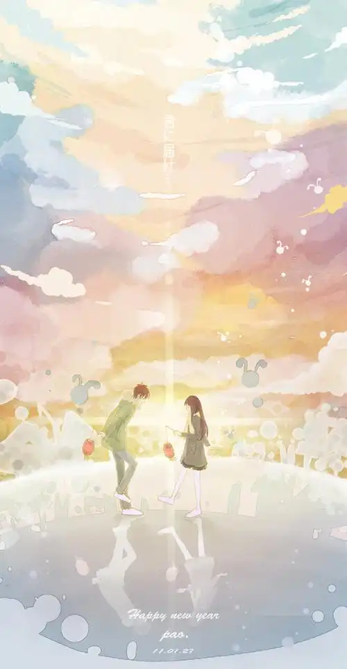 插画风景人物森系手绘水彩涂鸦星空唯美意境背景二次元小清新治愈系