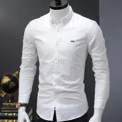 男士衬衫长袖新款潮流韩版修身帅气翻领刺绣衬衣男装休闲寸衫批发