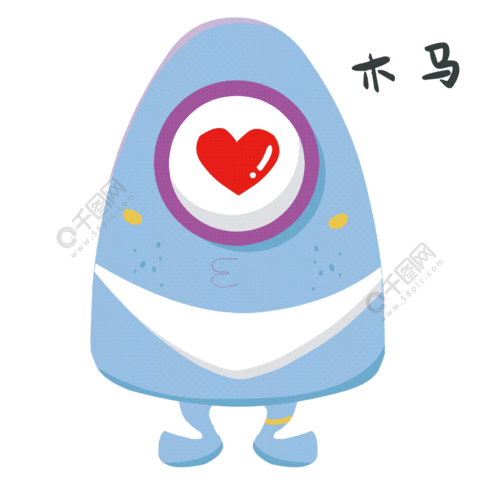 调皮的蓝色小怪动态表情包