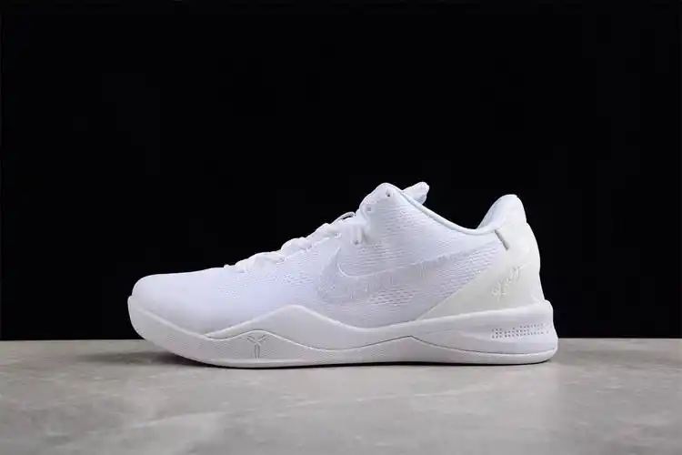 耐克nikekobe8protrotriplewhite科比八代纯白篮球鞋