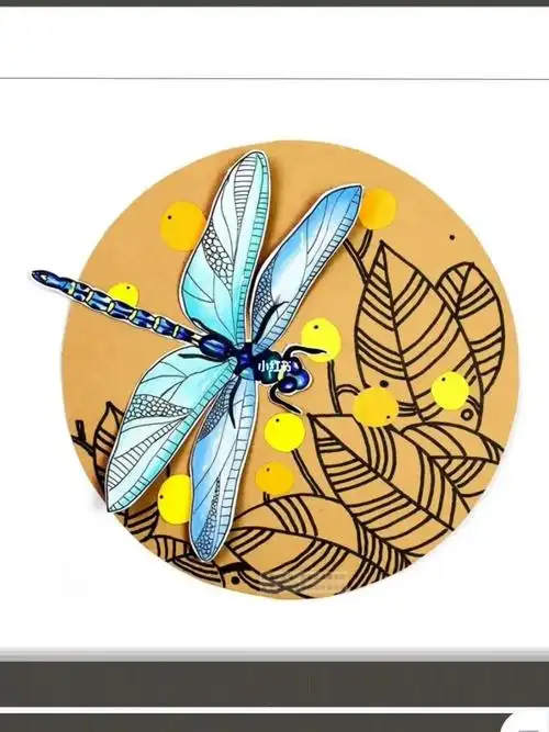 《蜻蜓飞飞》6-8岁|创意画|线描画|儿童画