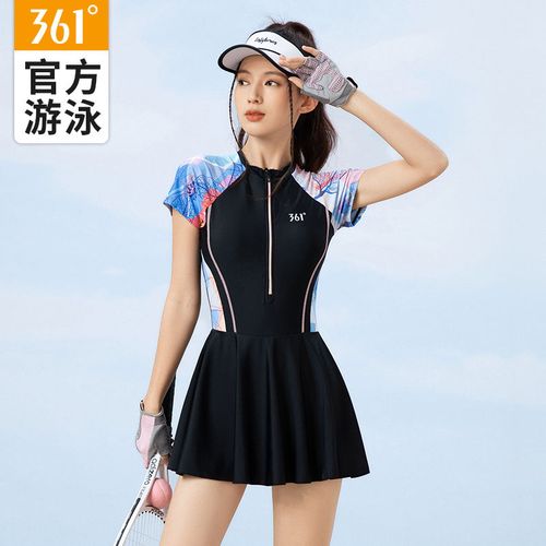 361泳衣女2023新款爆款显瘦游泳衣连体裙式泡温泉修身女士泳装