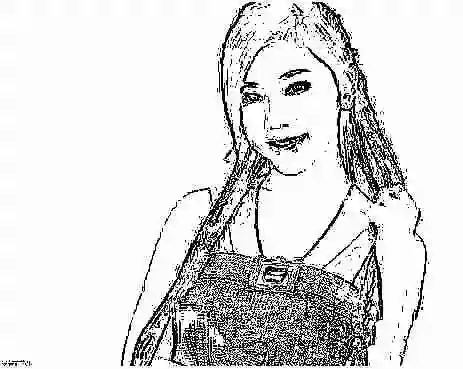 能不能帮我把邓紫棋的照片弄成这张照片这样的效果.比这个清楚一点.