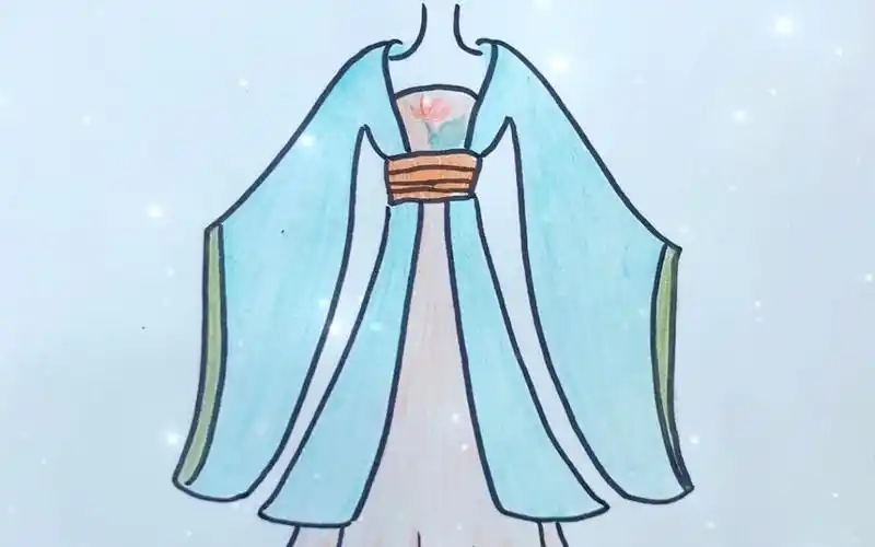 教你画古风衣服,一起画吧!