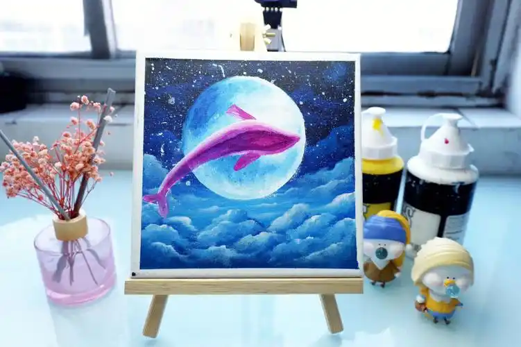 简单丙烯画装饰画风景画简单绘画分享