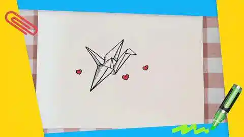 千纸鹤简笔画怎么画
