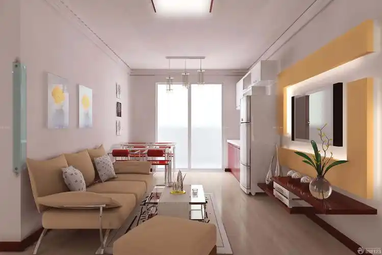 现代风格50平米一室一厅客厅装修图片