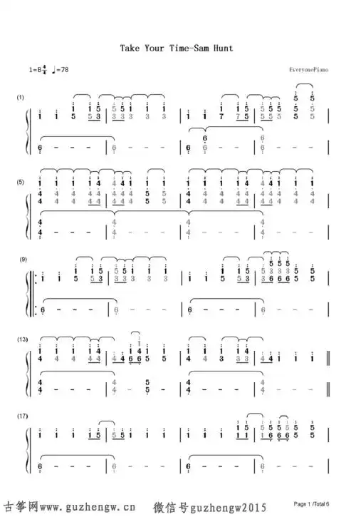 takeyourtimesamhunt简谱需改编