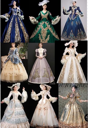 出租欧式礼服中世纪欧洲宫廷演出服新款晚宴礼服年会主持人出场服