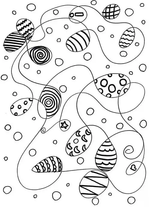 大风车幼儿园大一班线条画《许许多多的鱼》