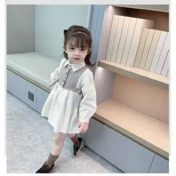 幼儿裙子1到3岁女童连衣裙春秋装新款2021儿童小女孩洋气假两件长袖