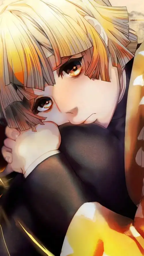 萌萌的动漫人物我妻善逸,高清图片,手机壁纸