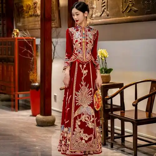 龙凤褂中式结婚礼服新娘婚纱嫁衣高档高级出租秀禾服租赁2023新款