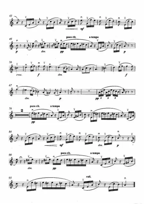 交响乐版的《献给爱丽丝》附小提琴谱