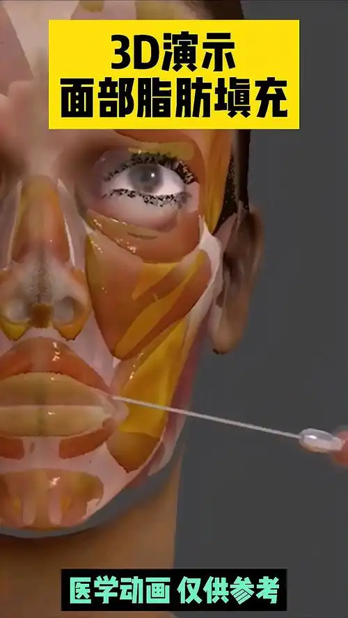 3d动画演示 面部脂肪填充
