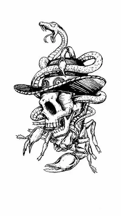 黑白骷髅头帅气iphone桌面壁纸