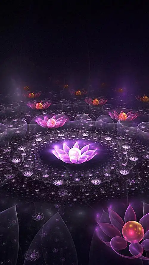 搜图123提供独家原创梦幻虚幻莲花紫色h5背景图下载,此素材图片已被