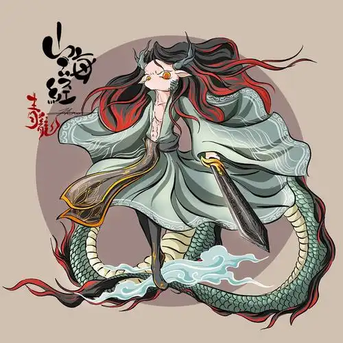 原创作品插画创作习作山海经q版国风原创手绘文创023tan023tan023tan