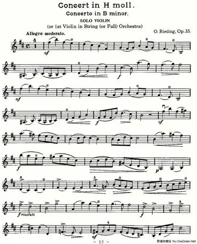 里丁格oskarriedingb小调小提琴协奏曲