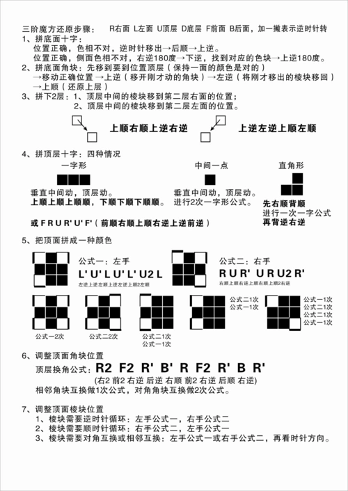 三阶魔方还原图解