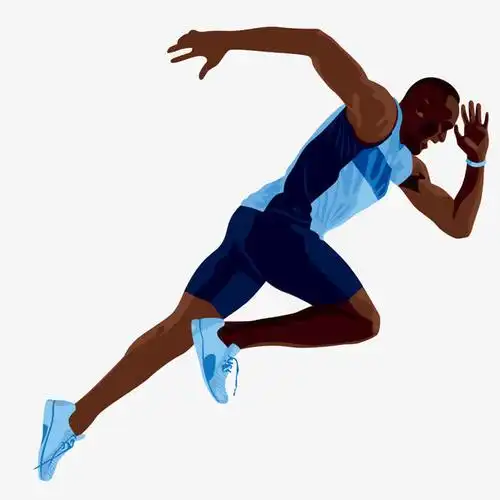 奔跑的黑人素材免费下载_觅元素