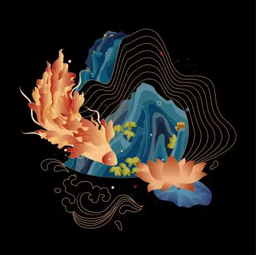 中国风传统元素插画