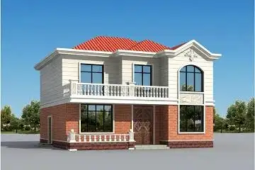 11x10米 经典户型二层农村小别墅设计图,含效果图