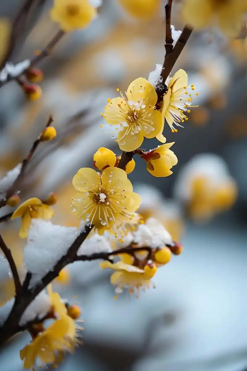 傲雪寒梅独自开,唯有伊人踏香来.懂得寒梅通彻骨,梅花香自苦寒 - 抖音