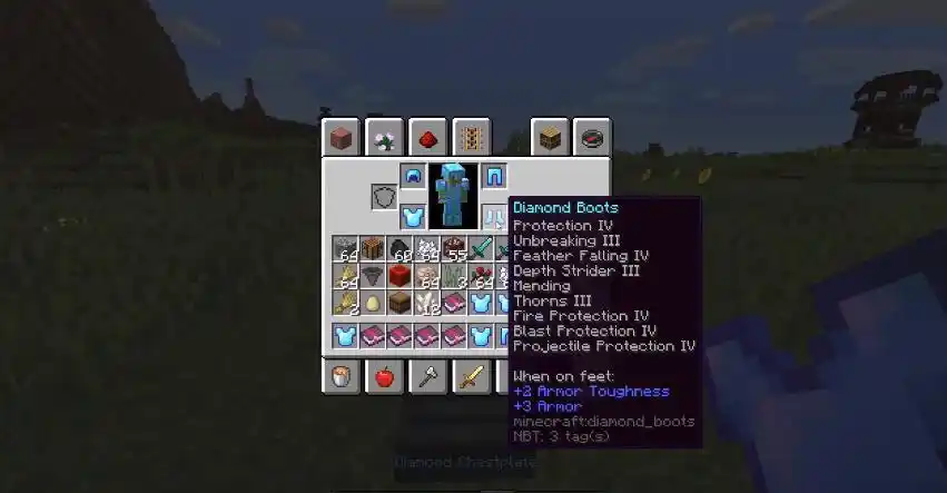 我的世界最强附魔套装出现!一把钻石稿引发玩家选择恐惧症_装备